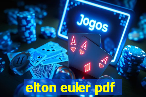 elton euler pdf